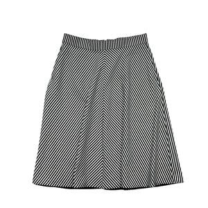 Gap Striped A Line Midi Skirt XL Black White Stretch Whimsygoth Old Money Casual